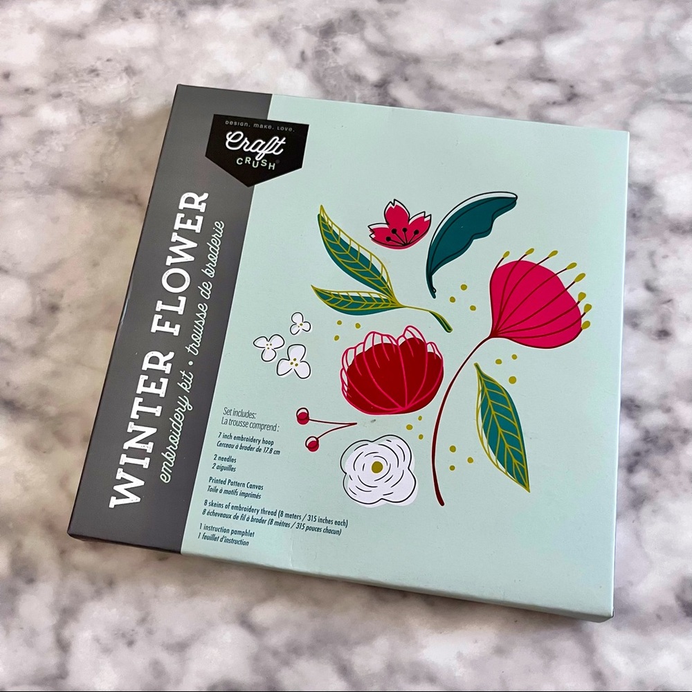 Embroidery Kit with Winter Flowers